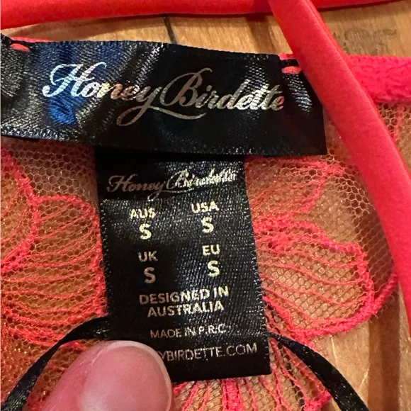 Honey Birdette Lola Floral Lace Thong - Picture 4 of 4